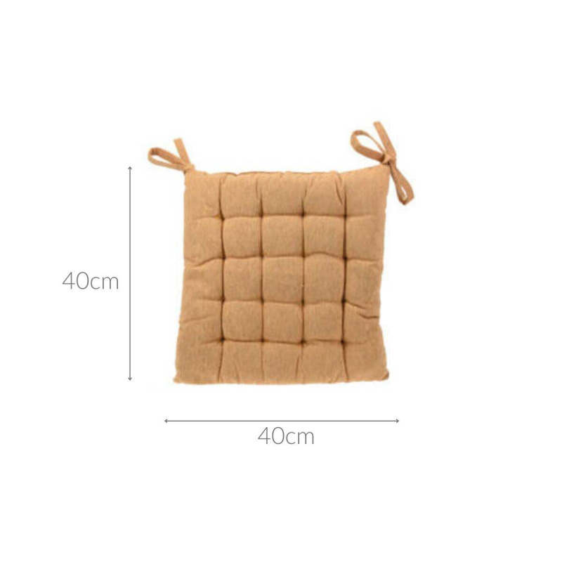 Home Styling Collection Čtvercový podsedák na židli, 40 x 40 cm, žlutý oranžová