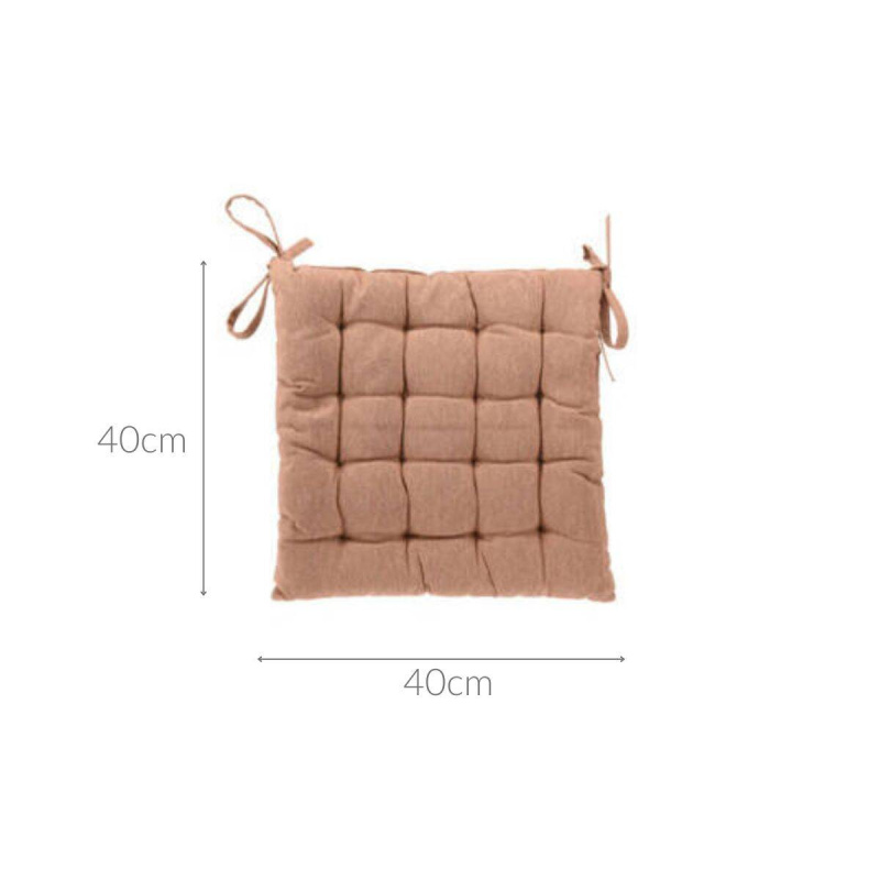 Home Styling Collection Čtvercový podsedák na židli, 40 x 40 cm, béžový růžová