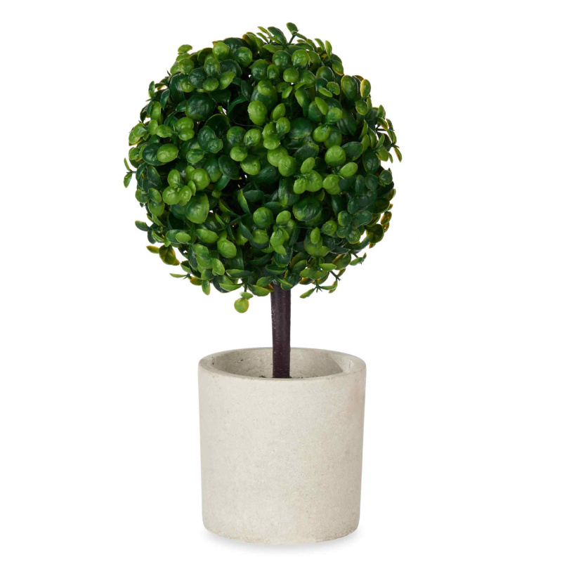 IBERGARDEN Umělý dekorační keř v keramickém květináči, 24 cm zelená