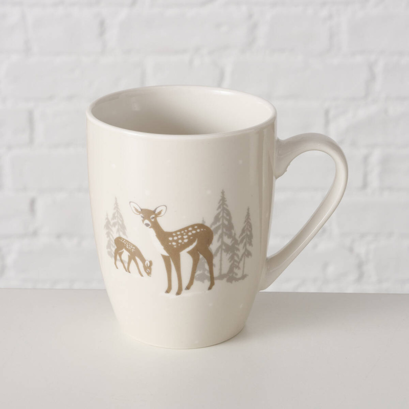 Boltze Home Hrnek BAMBI s motivem jelene, 350 ml bílá