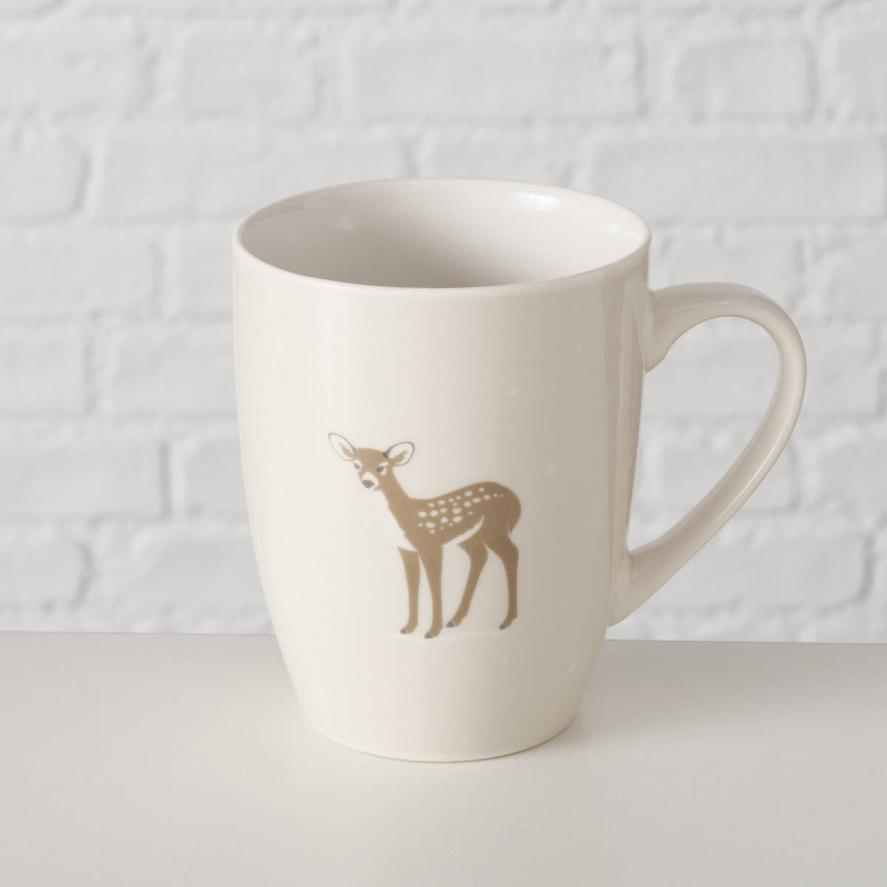 Boltze Home Hrnek BAMBI s motivem jelene, 350 ml, keramický bílá