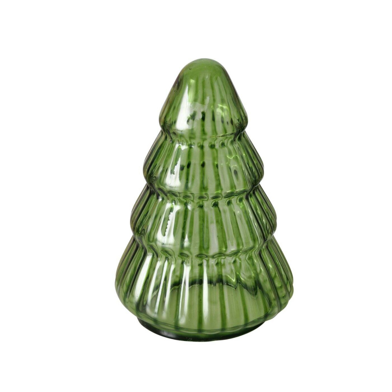 Boltze Home Vánoční stromeček TOVLA, figurka ze skla, 9,5 cm zelená