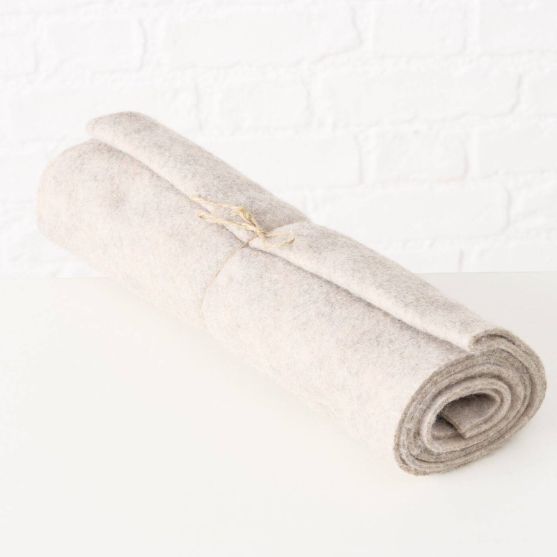 Boltze Home Plstěný běhoun na stůl, 150 x 37 cm, taupe barva béžová