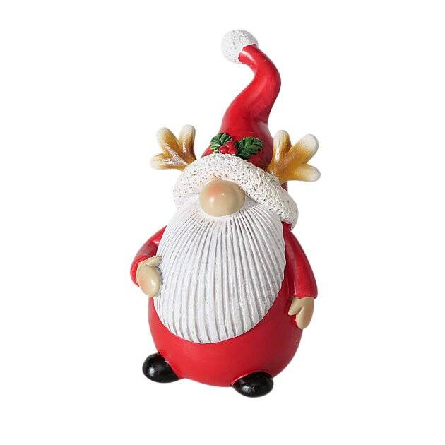 Boltze Home Figurka baculatý skřítek LUMPI, výš, 10,5 cm červená