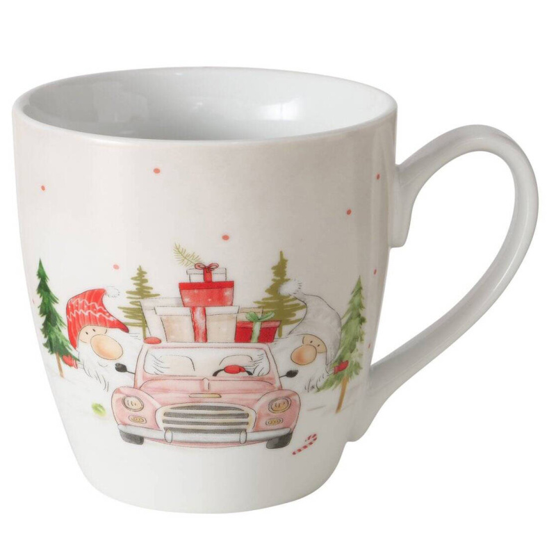 Boltze Home Velký hrnek s vánočním motivem CARRIE, 480 ml bílá