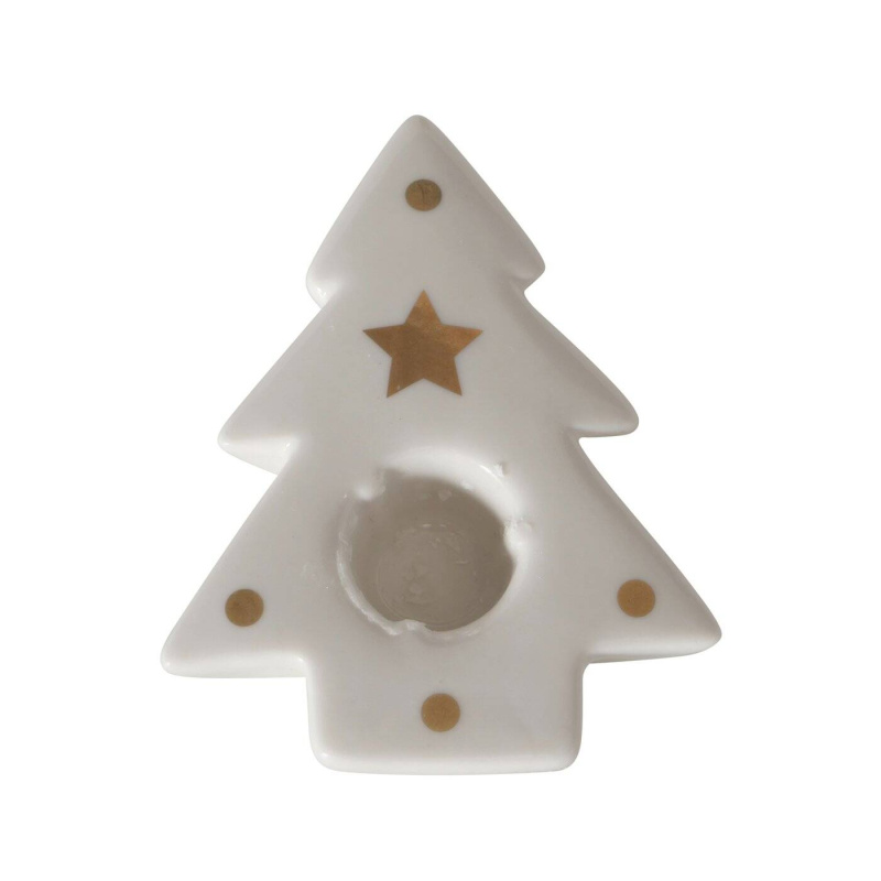 Boltze Home Svícen na tealight ve vánočním tvaru BRYNO bílá