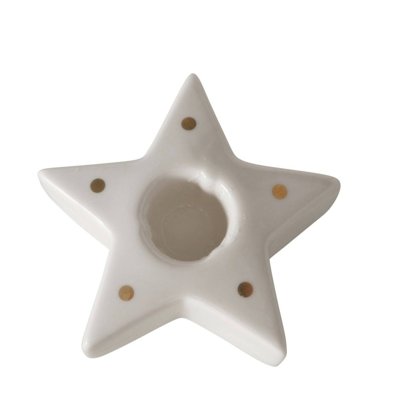 Boltze Home Svícen na tealight ve vánočním tvaru BRYNO bílá