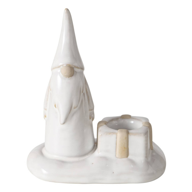 Boltze Home Svícen se skřítkem na jednu svíčku SLAVKO, výš, 11 cm šedá