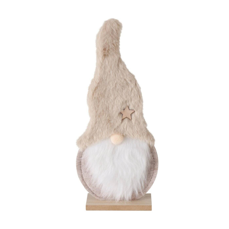 Boltze Home Plstěná figurka skřítka IMKA, výš, 29 cm béžová