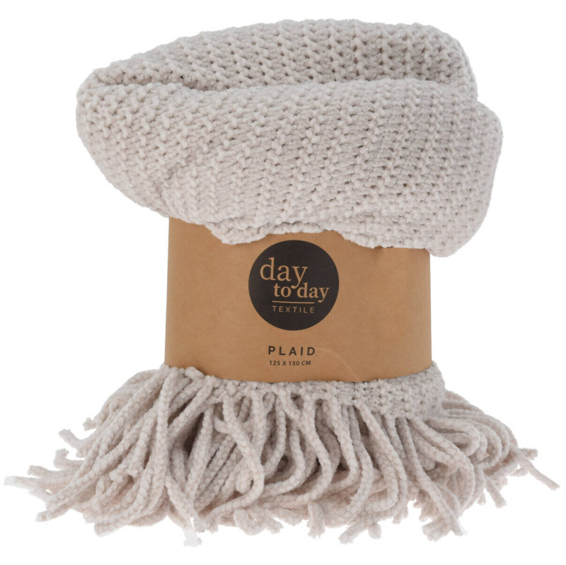 Home Styling Collection Deka boho s třásněmi, 120 x 150 cm bílá