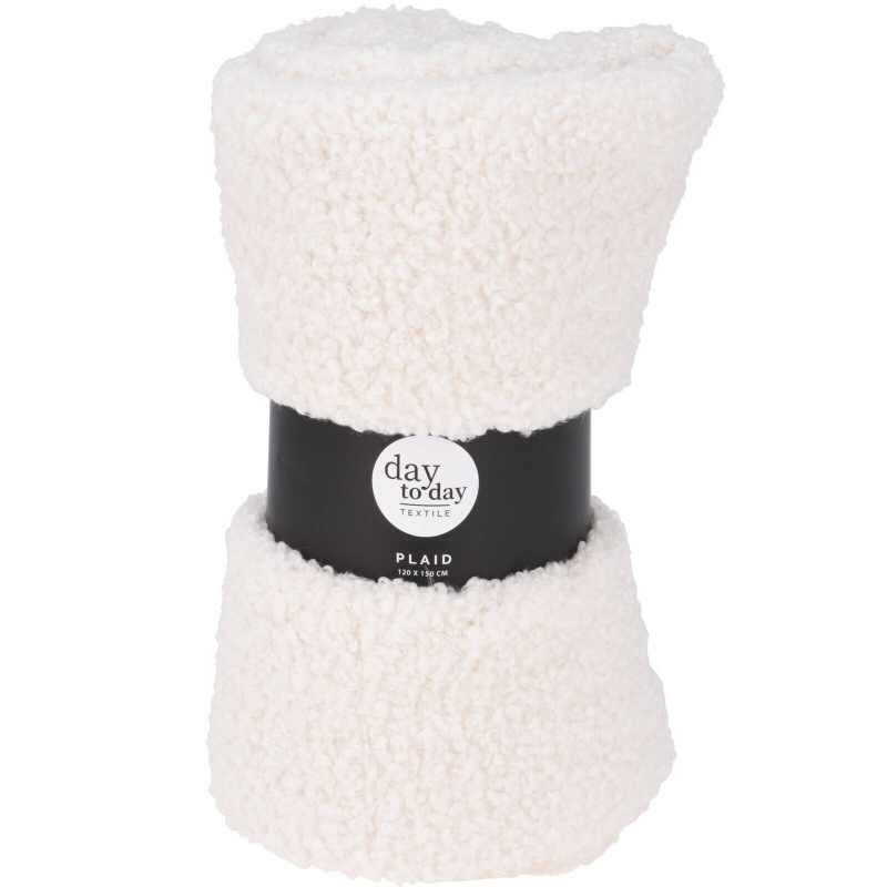 Home Styling Collection Tlustá deka boucle TEDDY, 150 x 120 cm bílá