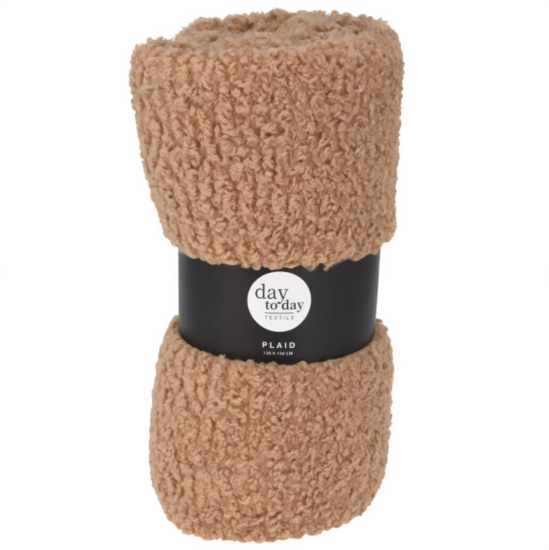 Home Styling Collection Tlustá deka boucle TEDDY, 150 x 120 cm hnědá