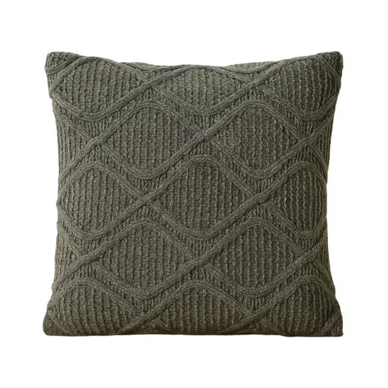 Home Styling Collection Dekorační polštář CHENILLE, 45 x 45 cm šedá