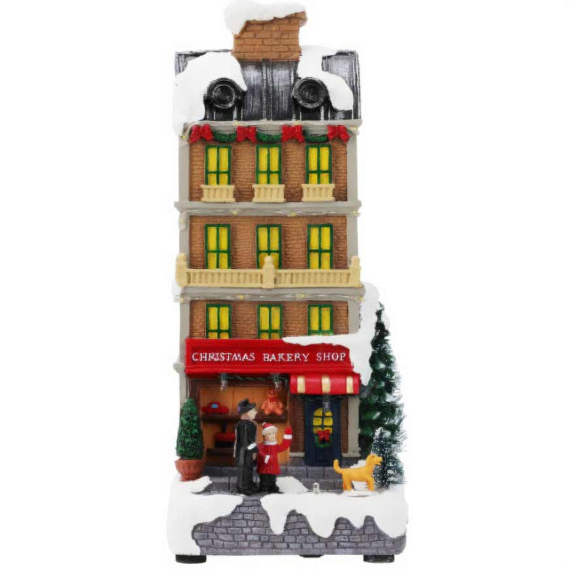 Home Styling Collection Pohyblivá vánoční scéna Hračkářství, 14 x 12, 28,5 cm vícebarevná