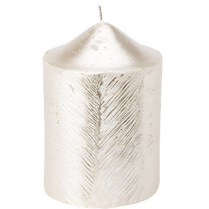 Home Styling Collection Dekorační svíčka s metalickým vzorem, 7 x 10 cm zlatá