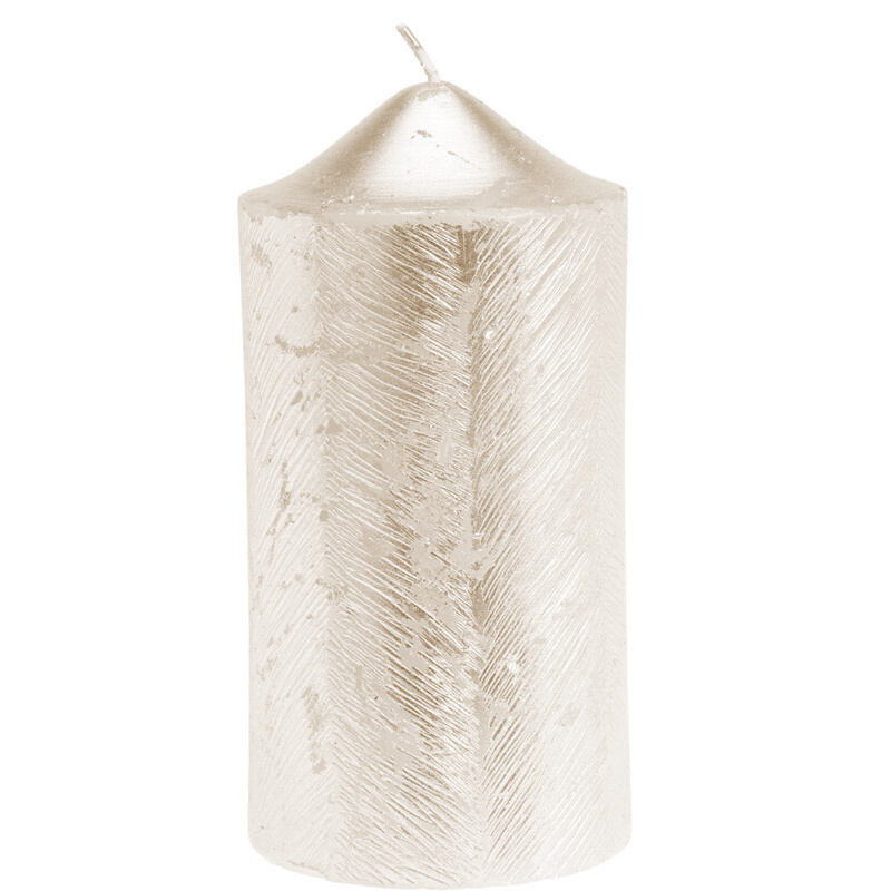 Home Styling Collection Dekorativní svíčka se vzorem, 7 x 14 cm, zlatá