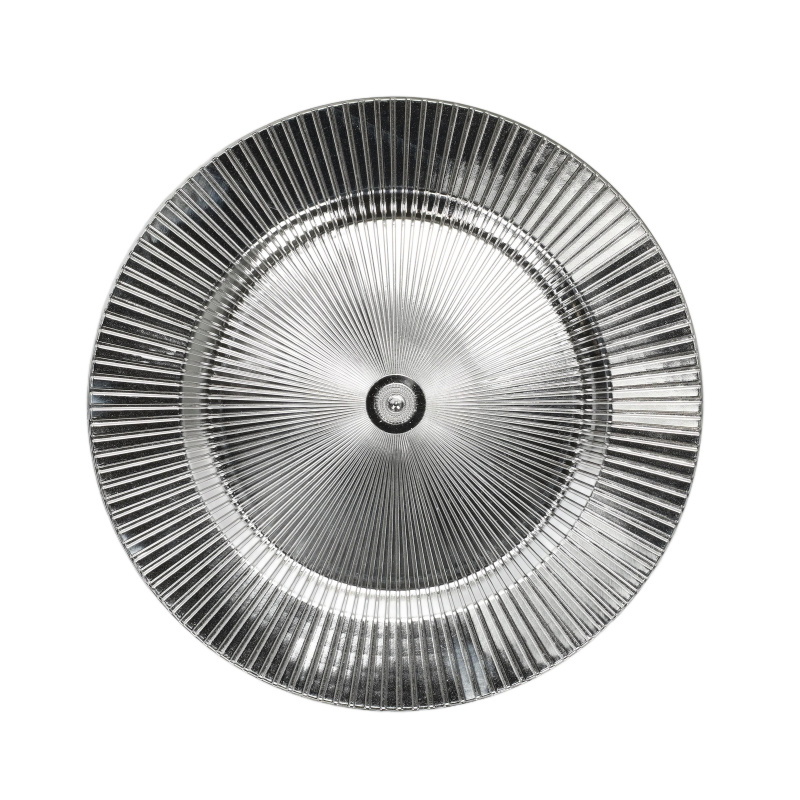 Home Styling Collection Kovový podnos, Ø 33 cm stříbrná