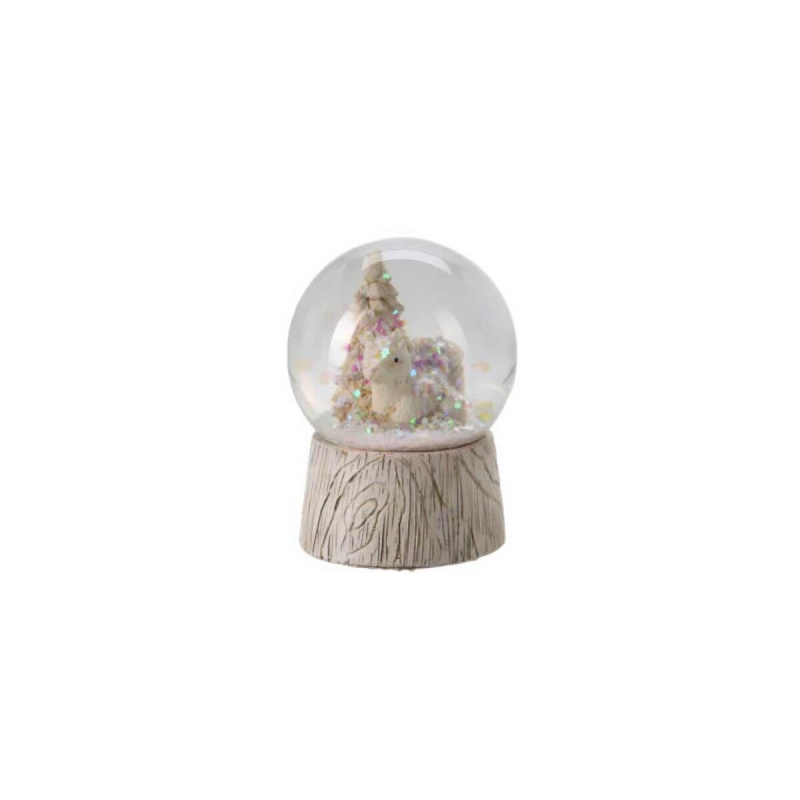 Home Styling Collection Sněhová koule se zvířátkem, Ø 4,5 cm, béžová béžová