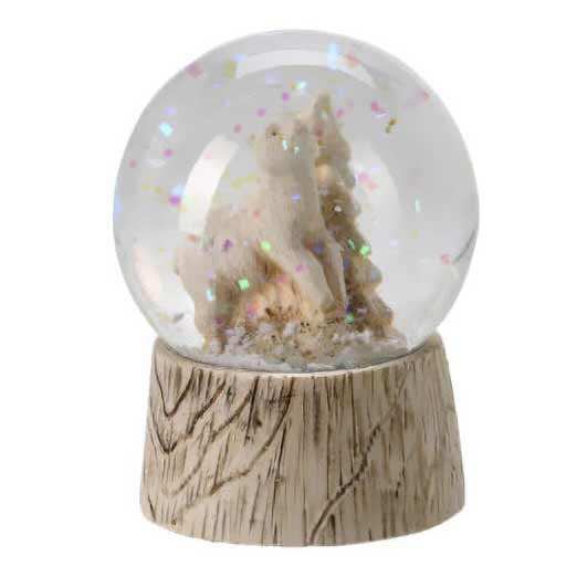 Home Styling Collection Sněhová koule se zvířátkem, vánoční dekorace, Ø 4,5 cm béžová