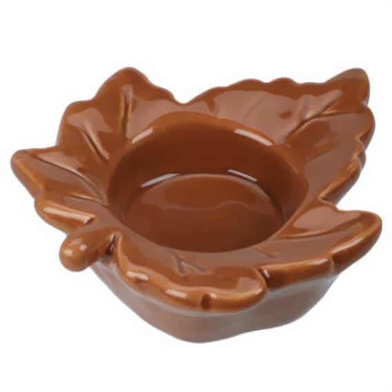 Home Styling Collection Svícen na čajovou svíčku Javorový list hnědá