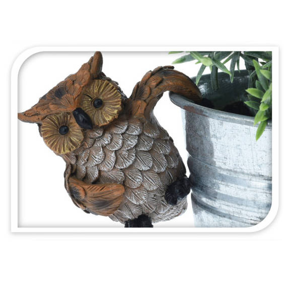 ProGarden Závěs na květináč Veselé zvířátko, polyresin, 9 x 4,5 x 8 cm vícebarevná