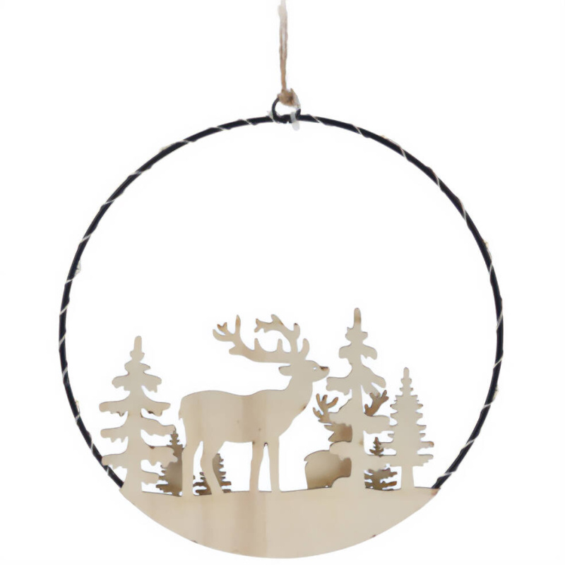 Home Styling Collection Dekorativní vánoční LED k zavěšení, Ø 20 cm béžová