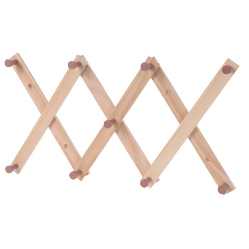 Home Styling Collection Věšák na oblečení pro děti, z borovicového dřeva, 60 cm hnědá