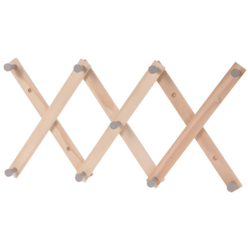 Home Styling Collection Věšák na oblečení pro děti, z borovicového dřeva, 60 cm hnědá