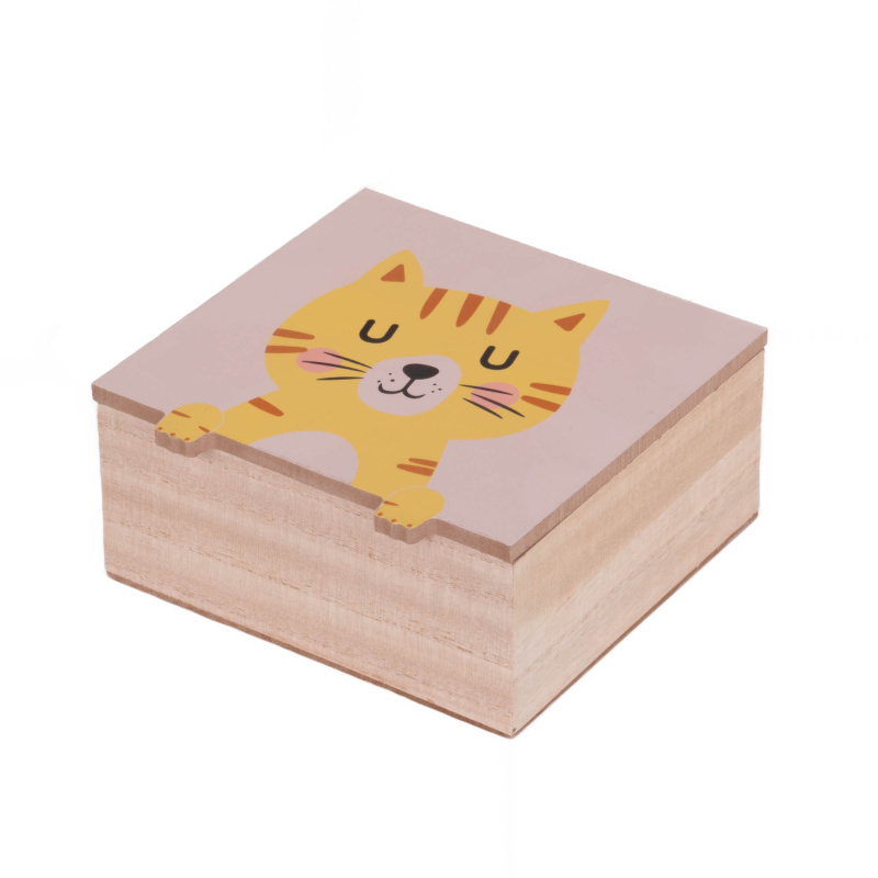 Home Styling Collection Dětská šperkovnice Zvířátko s tlapkami, 15 x 15 x 7 cm vícebarevná
