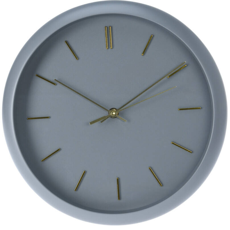 Home Styling Collection Nástěnné moderní hodiny, zlaté ručičky, Ø 31 cm modrá