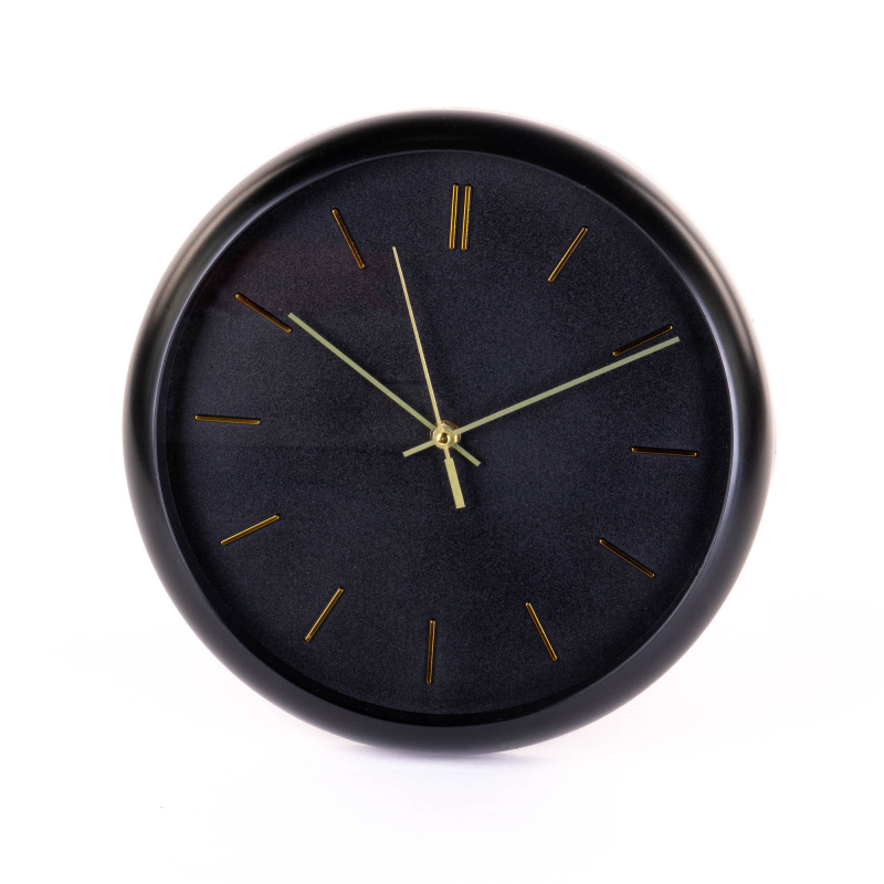 Home Styling Collection Nástěnné moderní hodiny, zlaté ručičky, Ø 31 cm, černé černá