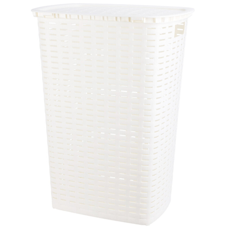 Storagesolutions Koš na prádlo z recyklovaného plastu, 53 litrů bílá
