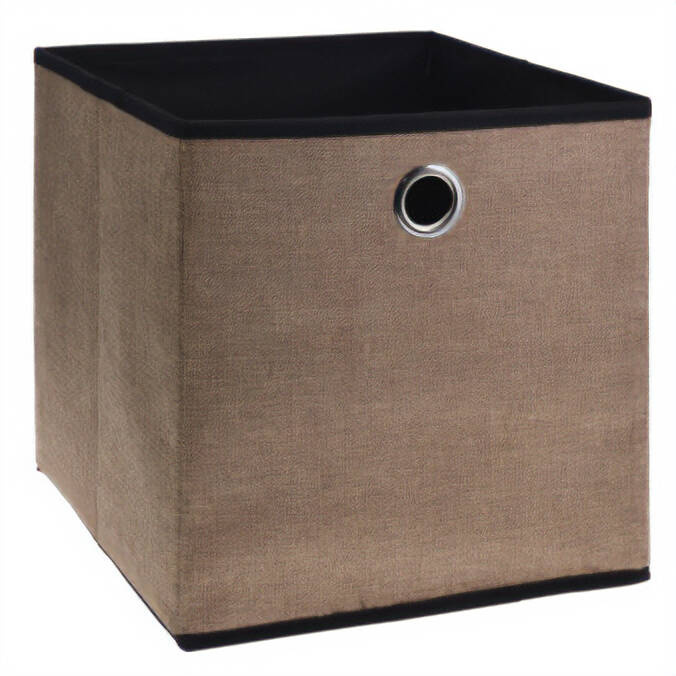 Storagesolutions Textilní úložný box NO-WOVEN, 30 x 30 x 30 cm hnědá