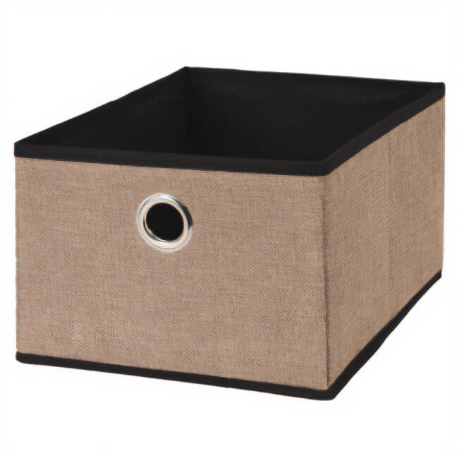 Storagesolutions Textilní úložný box NO-WOVEN, 32 x 25 x 18 cm hnědá