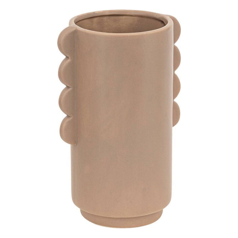 Atmosphera Keramická váza WAVY BLISS, Ø 13 cm béžová