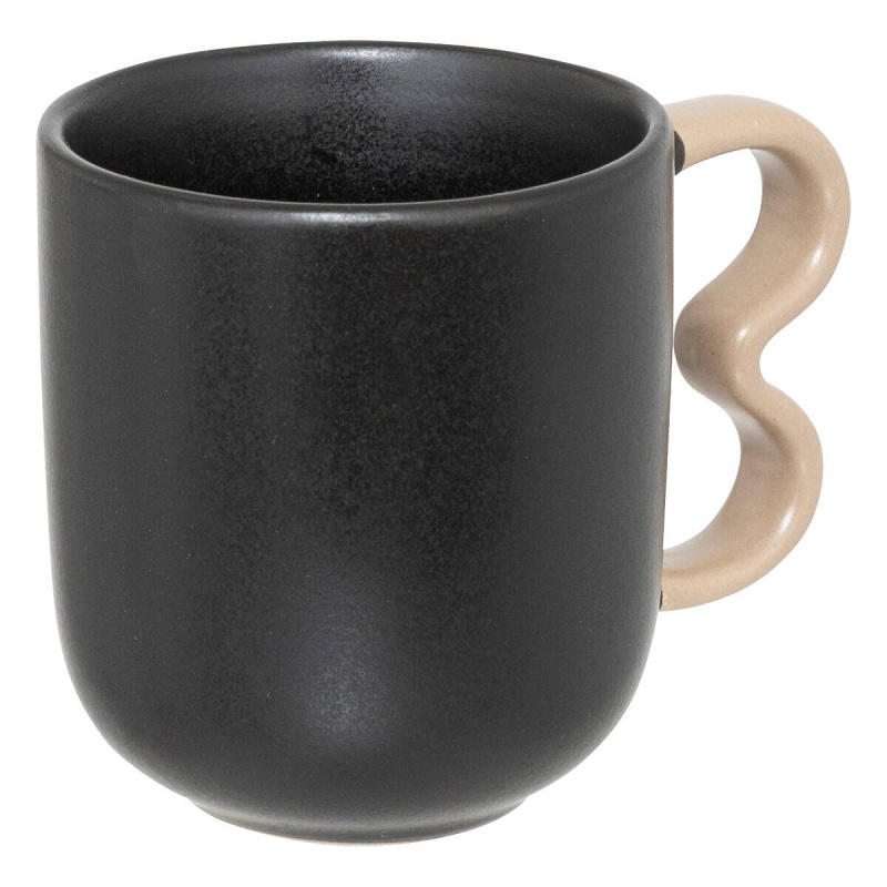 Secret de Gourmet Keramický hrnek na espresso WAVY BLISS, 120 ml černá