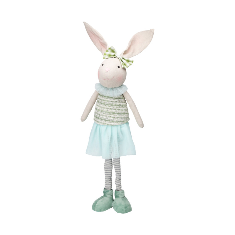 Home Styling Collection Dekorativní figurka králík s natahovacíma nohama, 85 cm, modrá vícebarevný