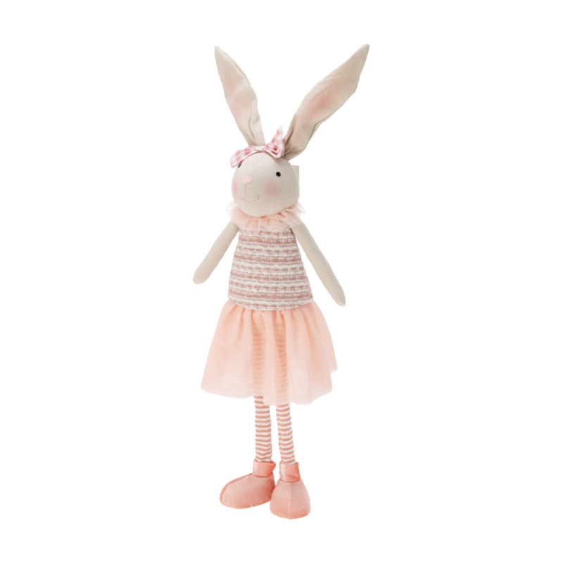 Home Styling Collection Dekorativní figurka králík s natahovacíma nohama, 85 cm, růžová vícebarevný