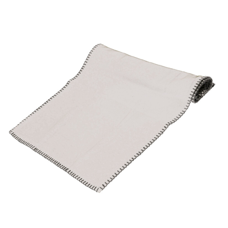 Home Styling Collection Bavlněný běhoun na stůl v neutrální barvě, 40 x 150 cm, bílý bílý