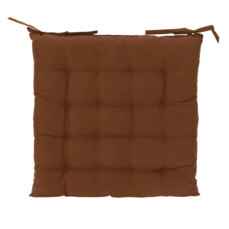 Home Styling Collection Podsedák na židli s vázáním, 40 x 40 cm, hnědý hnědý