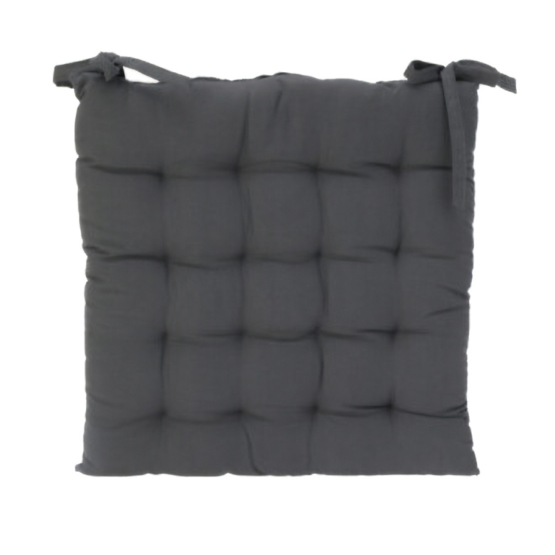 Home Styling Collection Podsedák na židli s vázáním, 40 x 40 cm, antracitový antracitový