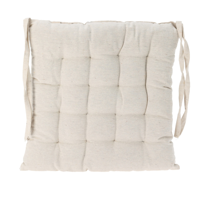 Home Styling Collection Podsedák na židli s vázáním, 39 x 39 cm, bílý bílý