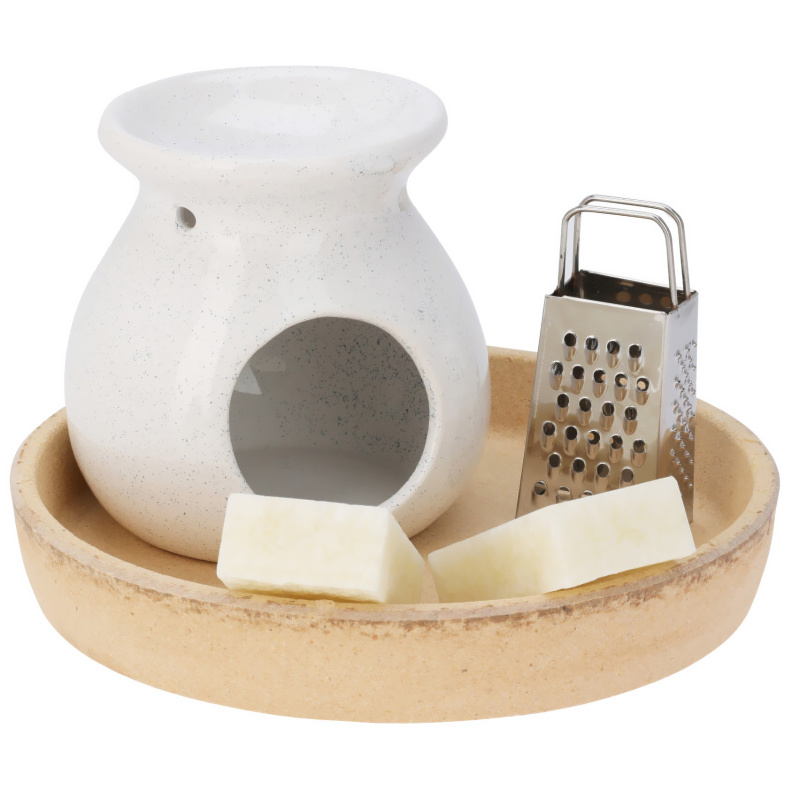 Home Styling Collection Vonná sada s aromalampou, 5 kusů, bílá bílý