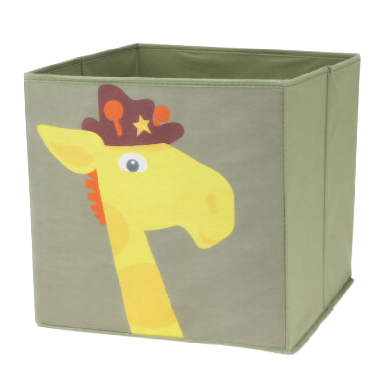 Storagesolutions Textilní úložný box na hračky, 30 x 30 x 30 cm, žirafa vícebarevný