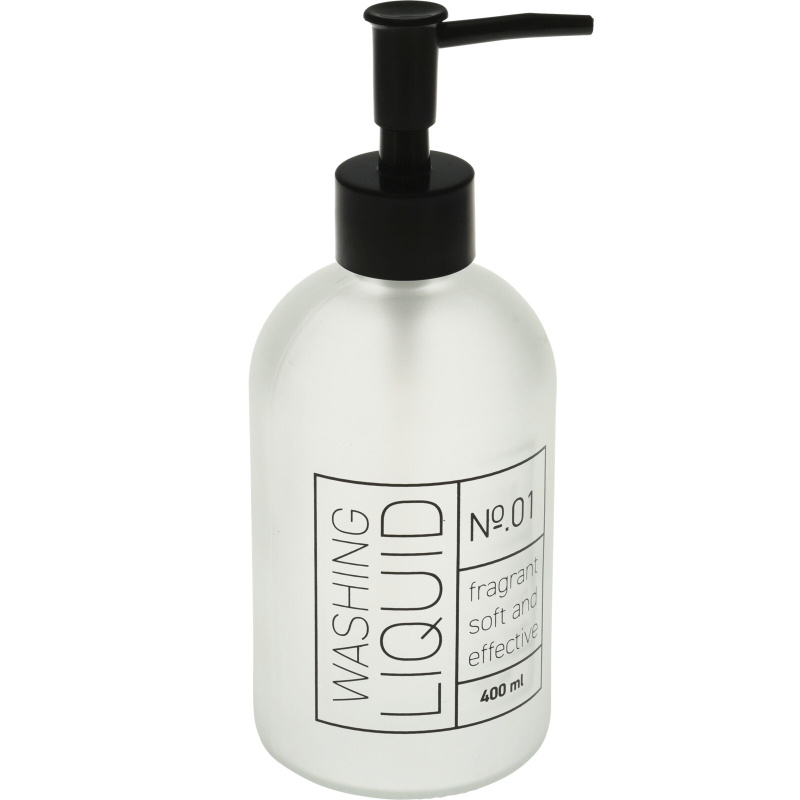 Bathroom Solutions Skleněný dávkovač na mýdlo, 400 ml, bílý bílý