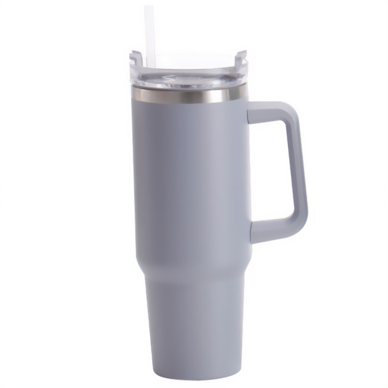EH Excellent Houseware Velký termohrnek z nerezové oceli, 1,2 l, světle šedý šedá