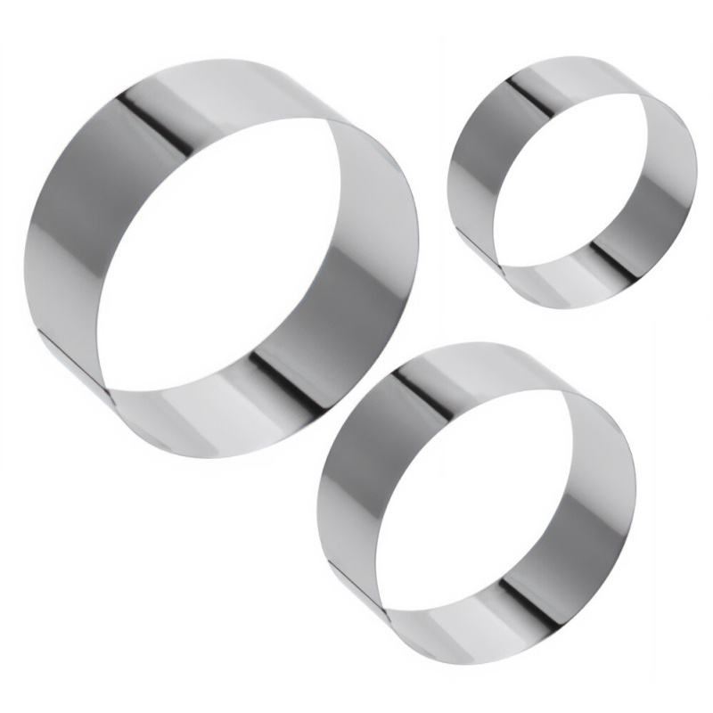 La Cucina Sada pečících formiček, 3 ks,, kulaté stříbrný