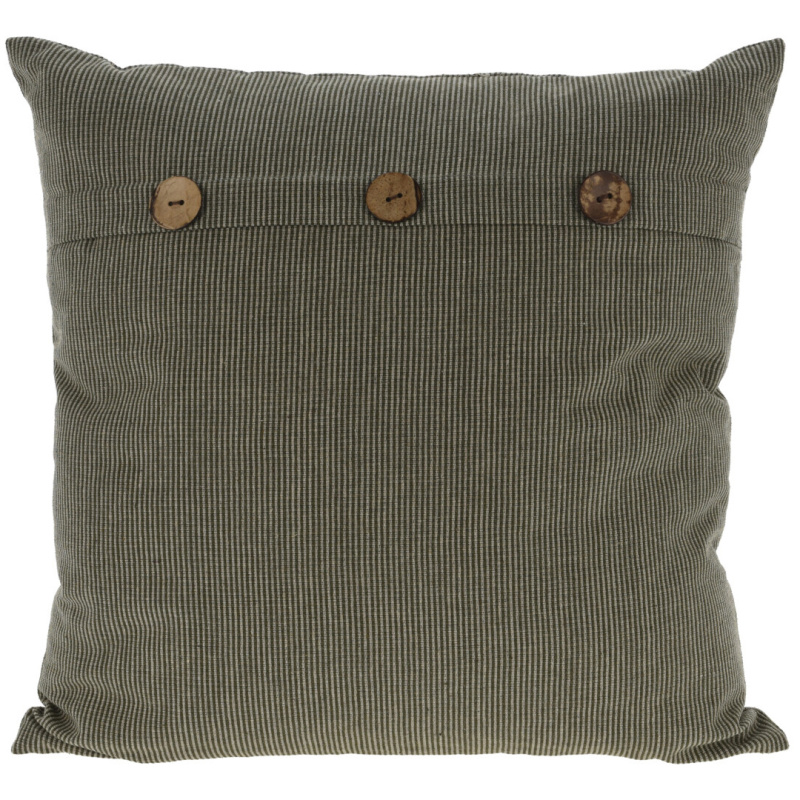 Home Styling Collection Dekorační polštář s velkými knoflíky, 45 x 45 cm, zelený zelený