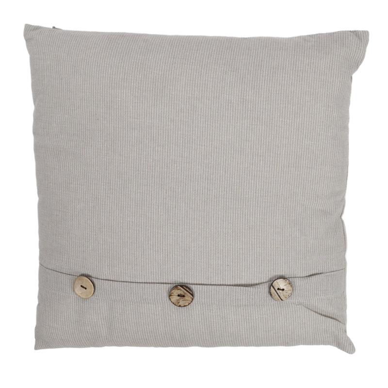 Home Styling Collection Dekorační polštář s velkými knoflíky, 45 x 45 cm, šedý šedá