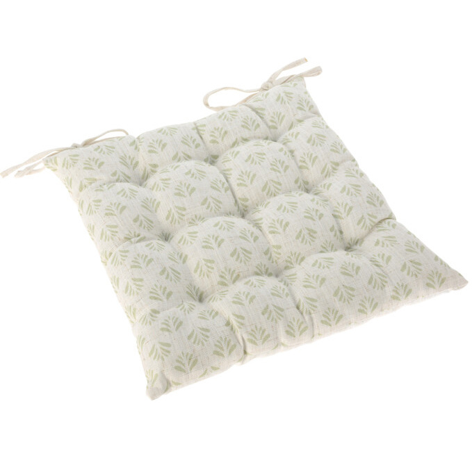 Home Styling Collection Podsedák na židli s rostlinným vzorem, 40 x 40 cm, béžový vícebarevný